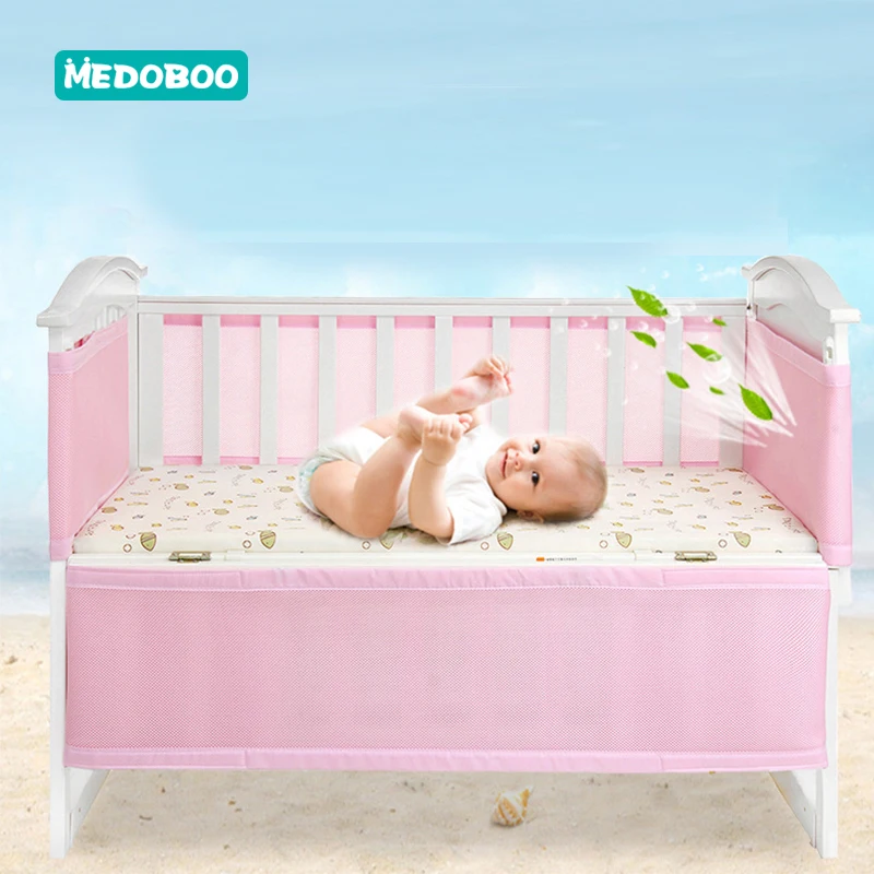 

Medoboo 2Pcs/set Baby Bed Fence Safety Crib Guardrail Baby Bed Bumper Set Kids Playpen Children Care Barrier Bed Accessories *
