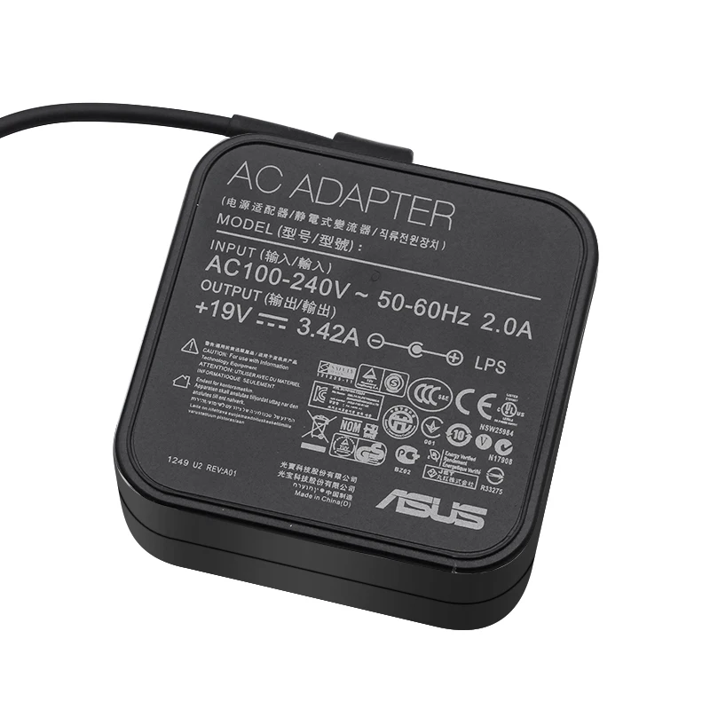 19V 3.42A 65W 4,5*3,0mm PA-1650-78 ASUS адаптер питания зарядное устройство со шнуром питания для Asus PU550 PU550CA PU401 PU401LA ноутбука