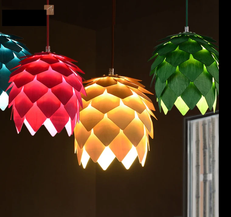 

Nordic creative wood wood flower dandelion chandelier cafe restaurant bar clear bar fireworks chandelier