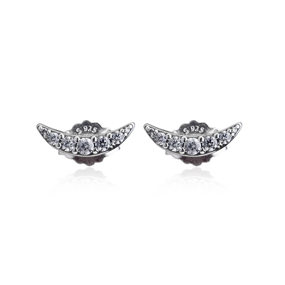 

Earrings For Women Brincos Sterling Silver Jewelry Lunar Light Stud Earrings Silver 925 Brinco Para as Mulheres Oorbellen