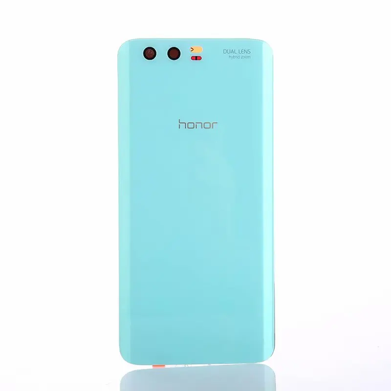 Корпус для Huawei Honor 9 Honor9 Батарейная дверь настоящая задняя крышка Стекло запасные части - Цвет: Зеленый