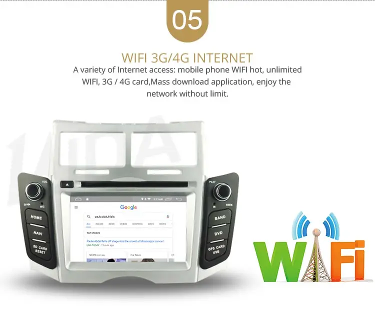 Sale LJDA 2 Din Android 9.1 Car Radio For Toyota Yaris 2005-2011 Car Multimedia Player Stereo Auto Audio GPS Navigation DVD Video 7