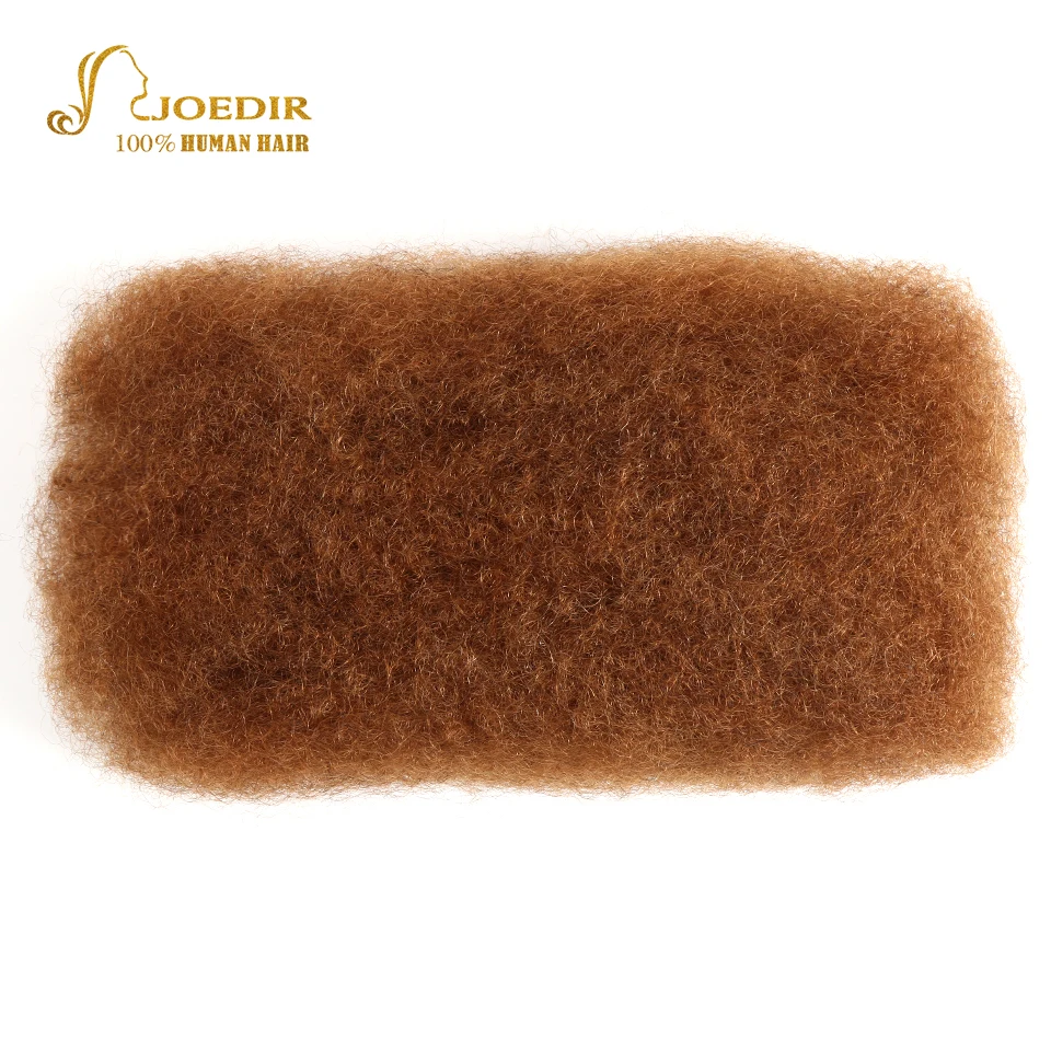 

Joedir Crochet Hair Brazilian Afro Kinky Bulk Hair 1 Bundle Remy Human Bulk Hair For Braiding 50g/PC Color #30 Brown Bulk Hair