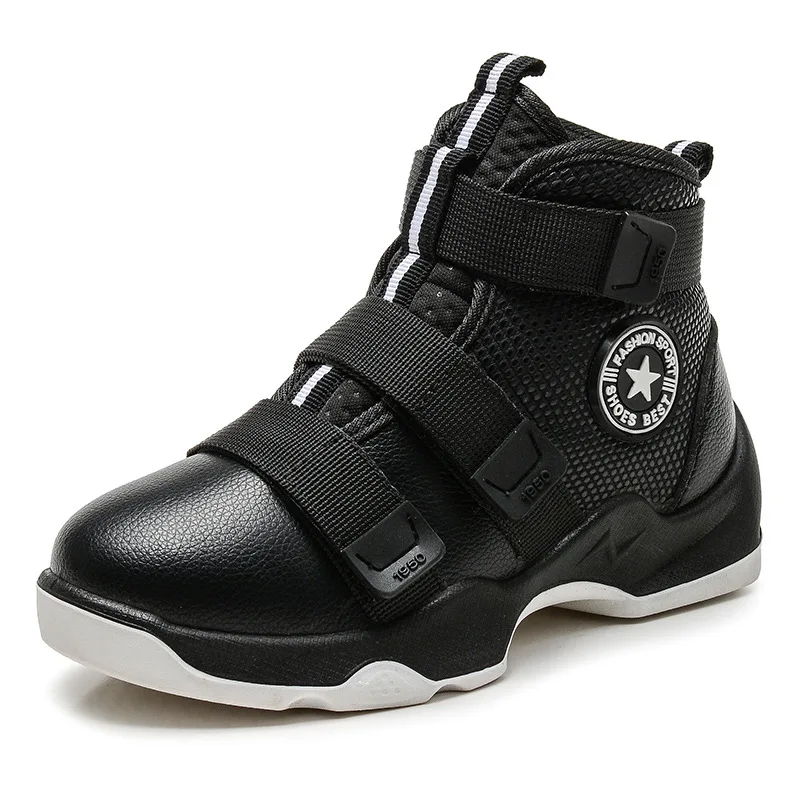 Baratos HOBIBEAR niños Sport Casual zapatos para niños zapatillas niños niñas Zapatos Zapatillas de cuero genuino deporte Hook   Loop 2018