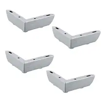 4 шт. высокий 35 мм металлический шкаф ножки, треугольная мебель ножки ТВ шкаф диван кофе сменная доска для настольных игр ножки серебро Нескользящие