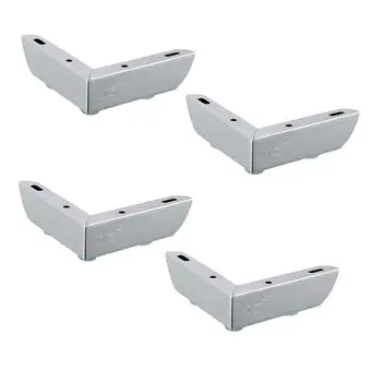 

4Pcs High 35mm Metal Cabinet Feet, Triangular Furniture Legs Tv Cabinet Sofa Coffee Table Replacement Feet Silver Non-Slip
