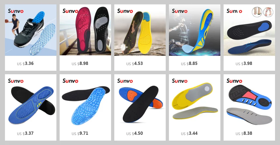 Sunvo Arch support спортивные стельки для плоской стопы для бега Амортизация пятки Подушка массажная обувная подушка для снятия боли стелька Синяя