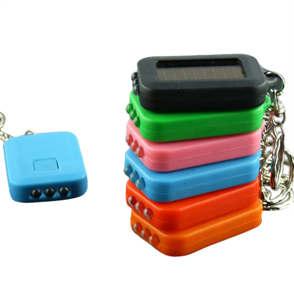 

camping Edc survival Keychain LED Solar Panels Solar High-Energy Portable Portable Camping Lights Hiking random