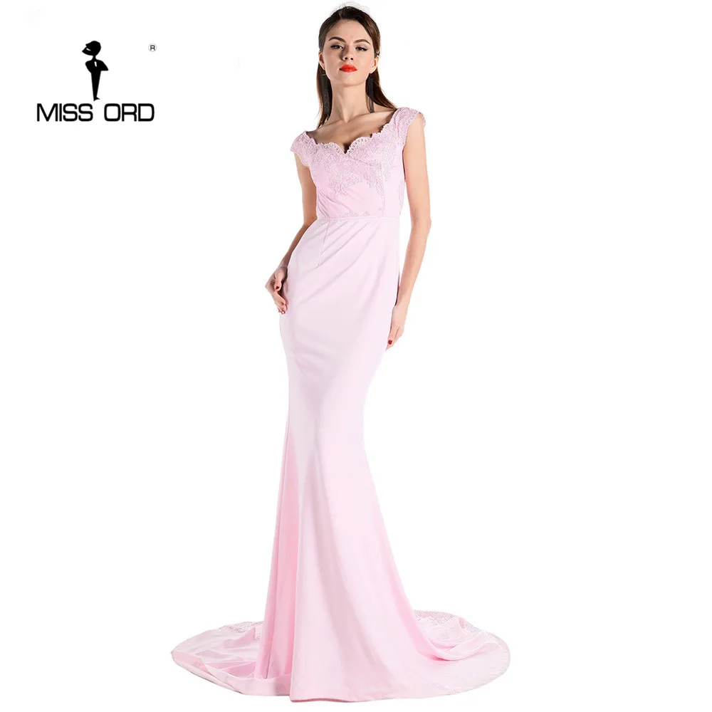 Missord сексуальное кружевное элегантное вечернее платье в пол с открытой спиной облегающее FT3900-1