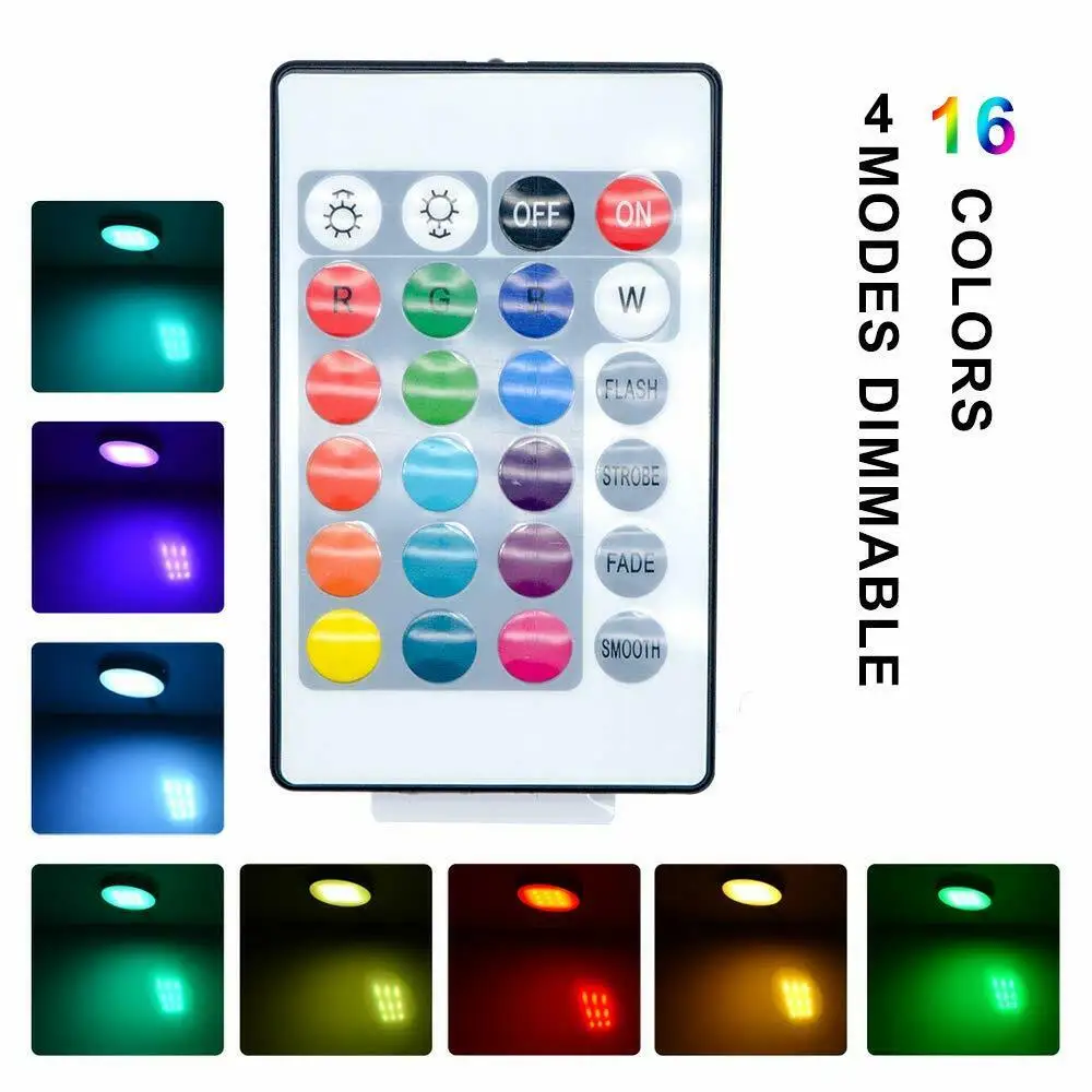 6X RGB светодиодные светильники для кухонного шкафа набор с дистанционным