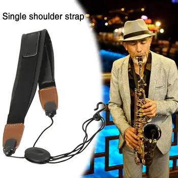 

Saxophone Shoulder Strap Genuine Leather Sax Neck Strap With Soft Thick Pad For Soprano Tenor Alto Sax And Clarinets Oboes