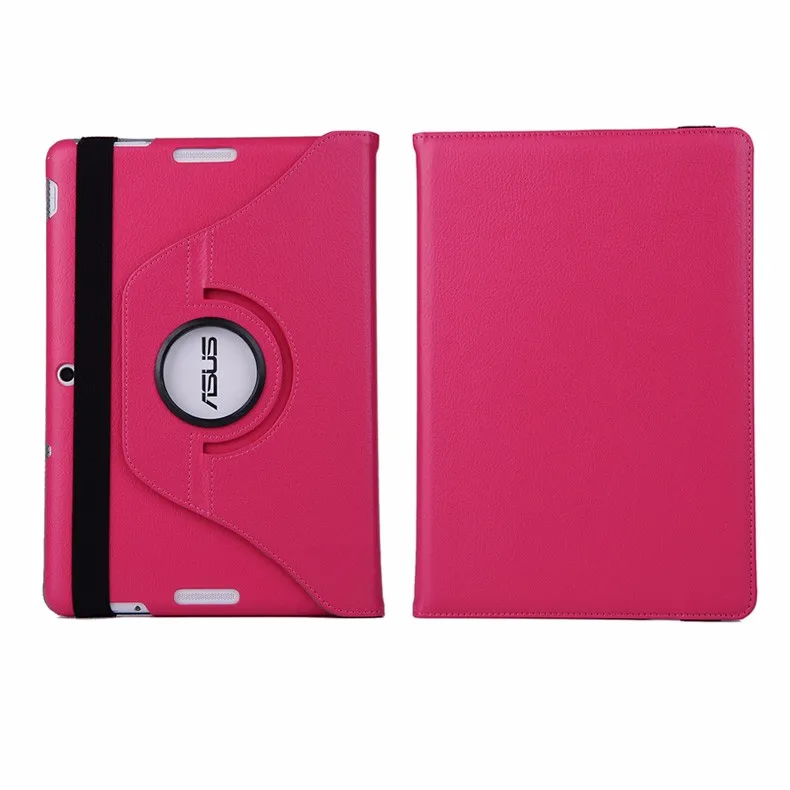 Чехол для ASUS MeMO Pad 10 ME103K, GARUNK 360 Вращающийся Кожаный защитный чехол-подставка для Asus MeMo Pad 10 Аксессуары для планшетов - Цвет: Rose Red