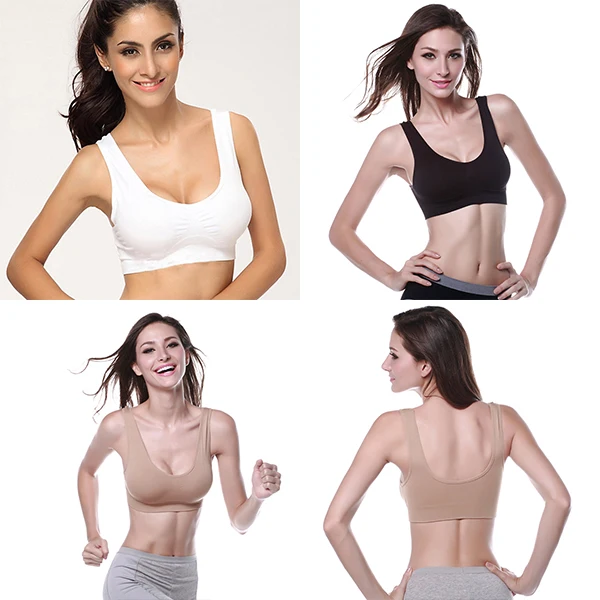 

New High Quality Vest yoga underwear Lady Gym Yoga Dance Fitness Running Sports Vest Bra Crop Tops Slim Size M L XL