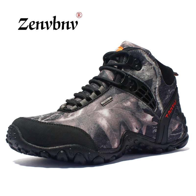 

ZENVBNV Men Military Boots Winter/Autumn Non-slip Wear-resistant Travel Boot Outdoor Male Work Shoes Waterproof Fishing Sneakers
