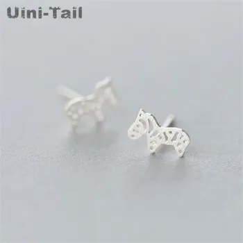 

Uini-Tail hot new 925 sterling silver small zebra earrings Korean fashion cute temperament trend earrings girlfriends gift girl