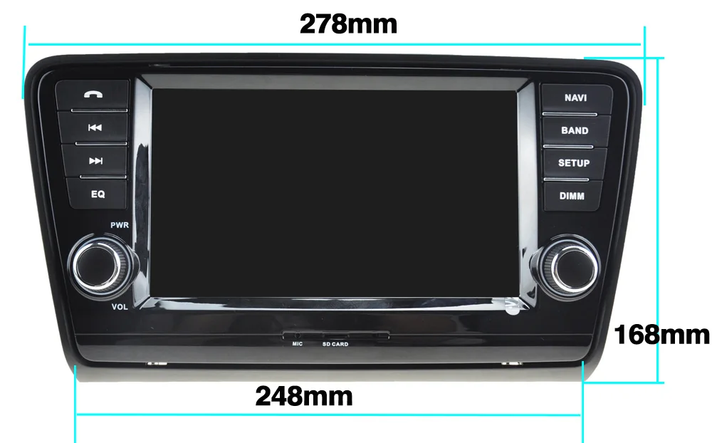 Cheap OZGQ Android 7.1 Car DVD Player For Skoda Octavia / Rapid 2013-2018 Auto GPS Navigation BT Radio TV Audio Video Music Stereo 4