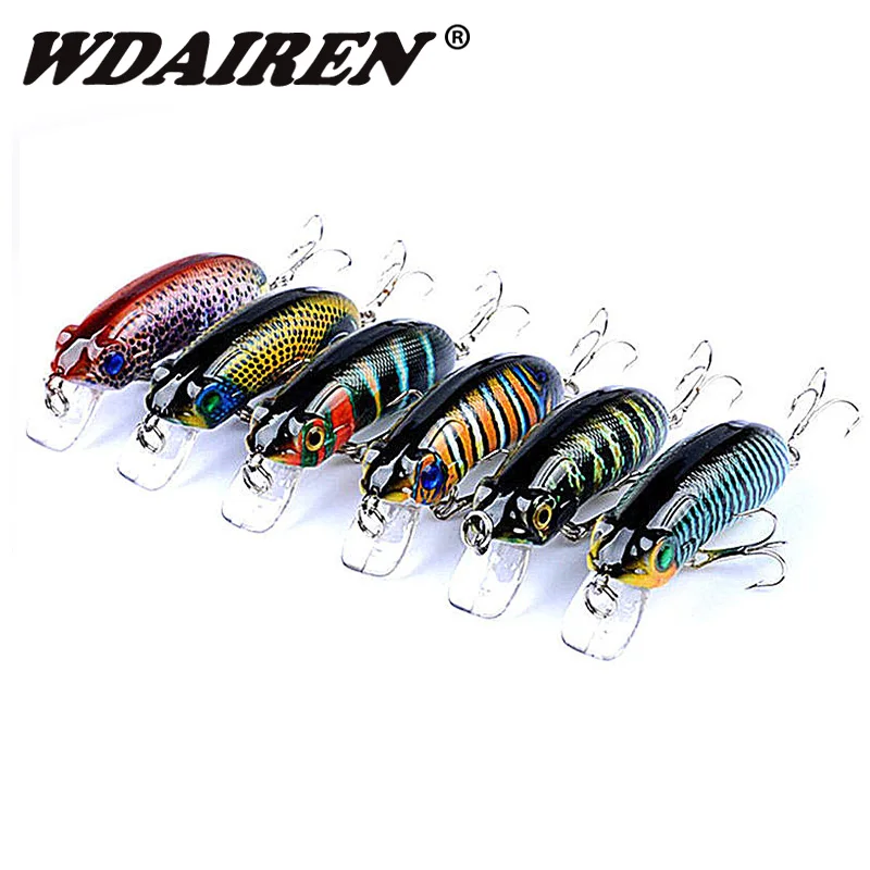 

6Pcs/set 6cm 9.7g Fishing Lures Mixed Color Artificial Hard Baits Models Fishing Tackle Minnow Lure and Popper Bait ST-431