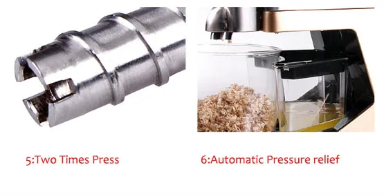 Масляный Пресс бытовой электрический Интеллектуальный автоматический Подсолнечник горячего и холодного отжима льна 530WPure медный мотор 500 г арахис 7 минут