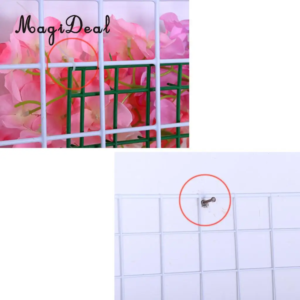 Pack of 6 Artificial Silk Flower Wall Panel Home Wedding Photography Props DIY Decoration