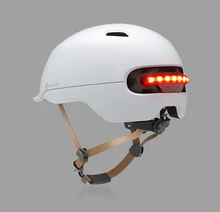 Novo Xiaomi Smart4u Uso Capacete Capacetes de Bicicleta À Prova D’ Água Flash Inteligente Fosco Longa Back Light Mountain Road Scooter Para Mulheres Dos Homens
