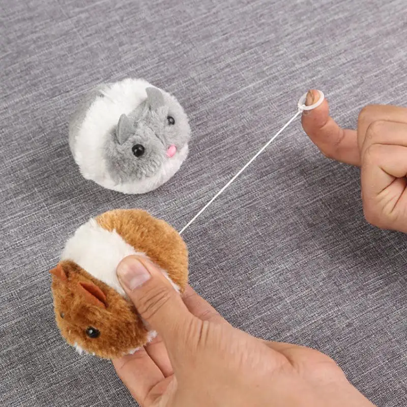 Hot selling Cute Funny Pet Cat Mice Toy Shaking Rat Toy Pet Plush Pull