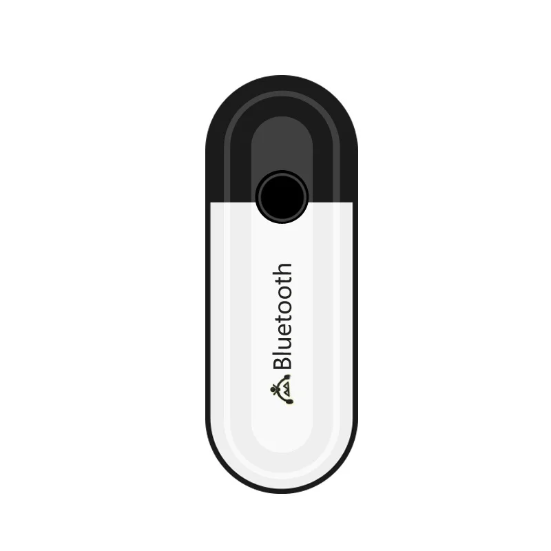 CALETOP Bluetooth 5,0 приемник USB и 3,5 мм AUX 2 в 1 аудио беспроводной адаптер для наушников динамик автомобильный комплект USB ключ обновленный - Цвет: Черный