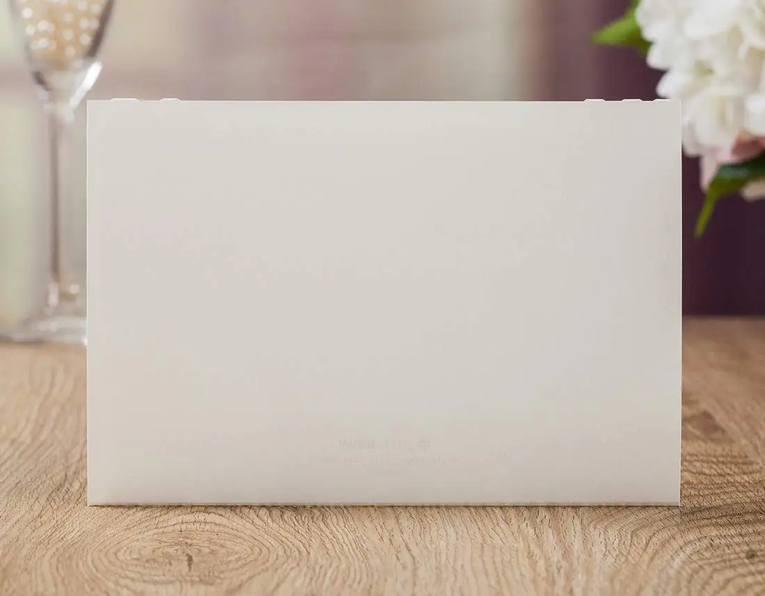  20PCS White Laser Cut Wedding Invitations Cards Lot Blank Birthday Gift Greeting Cards Customized P - 32992863266