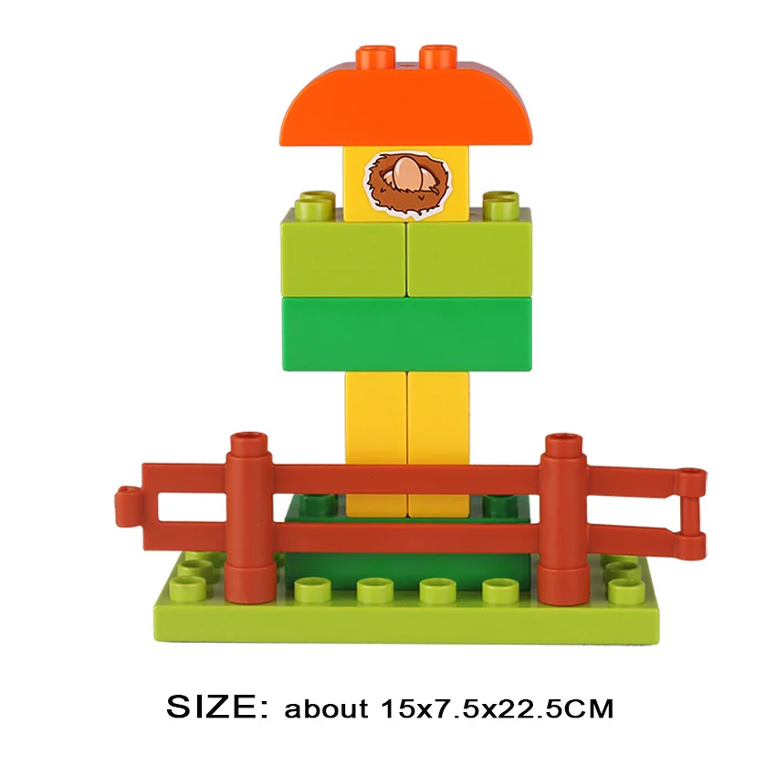 40PCS Farm Self Locking Bricks Building Blocks Big Bricks parent-child interaction Toys Birthday gifts for Kids girl boy 