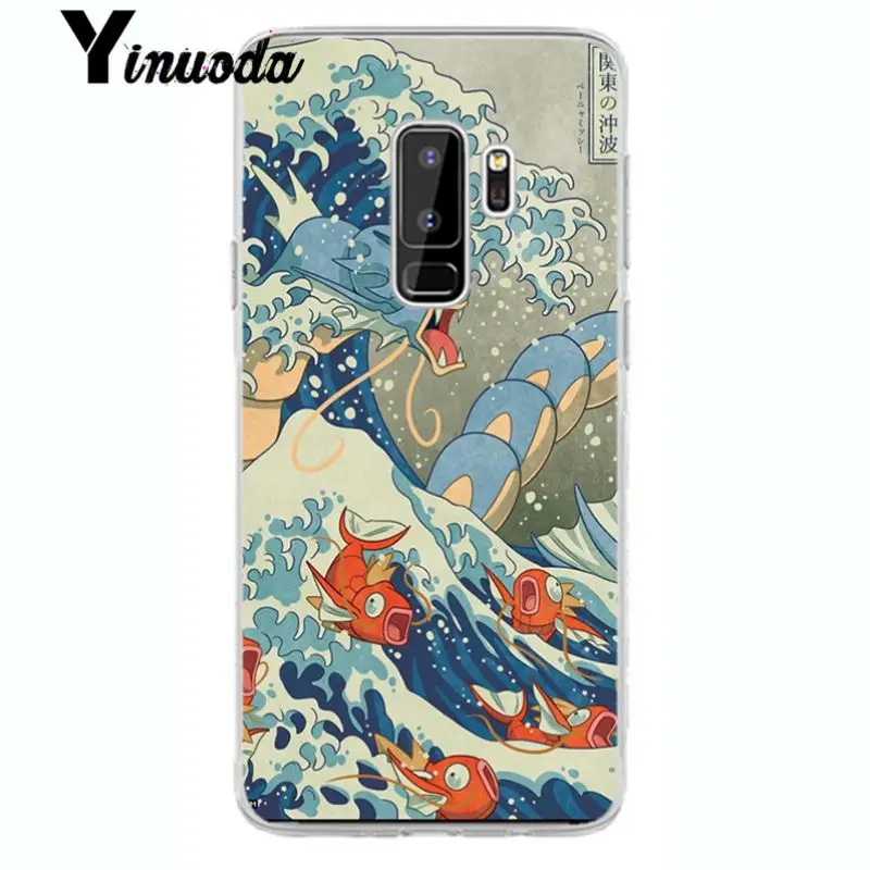 Wave Art Japanese Green Illust  