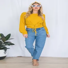 Europe and the United States fashion personality solid color decoration temperament was thin female knitted sweater Europe and the United States fashion personality solid color decoration temperament was thin female knitted sweater