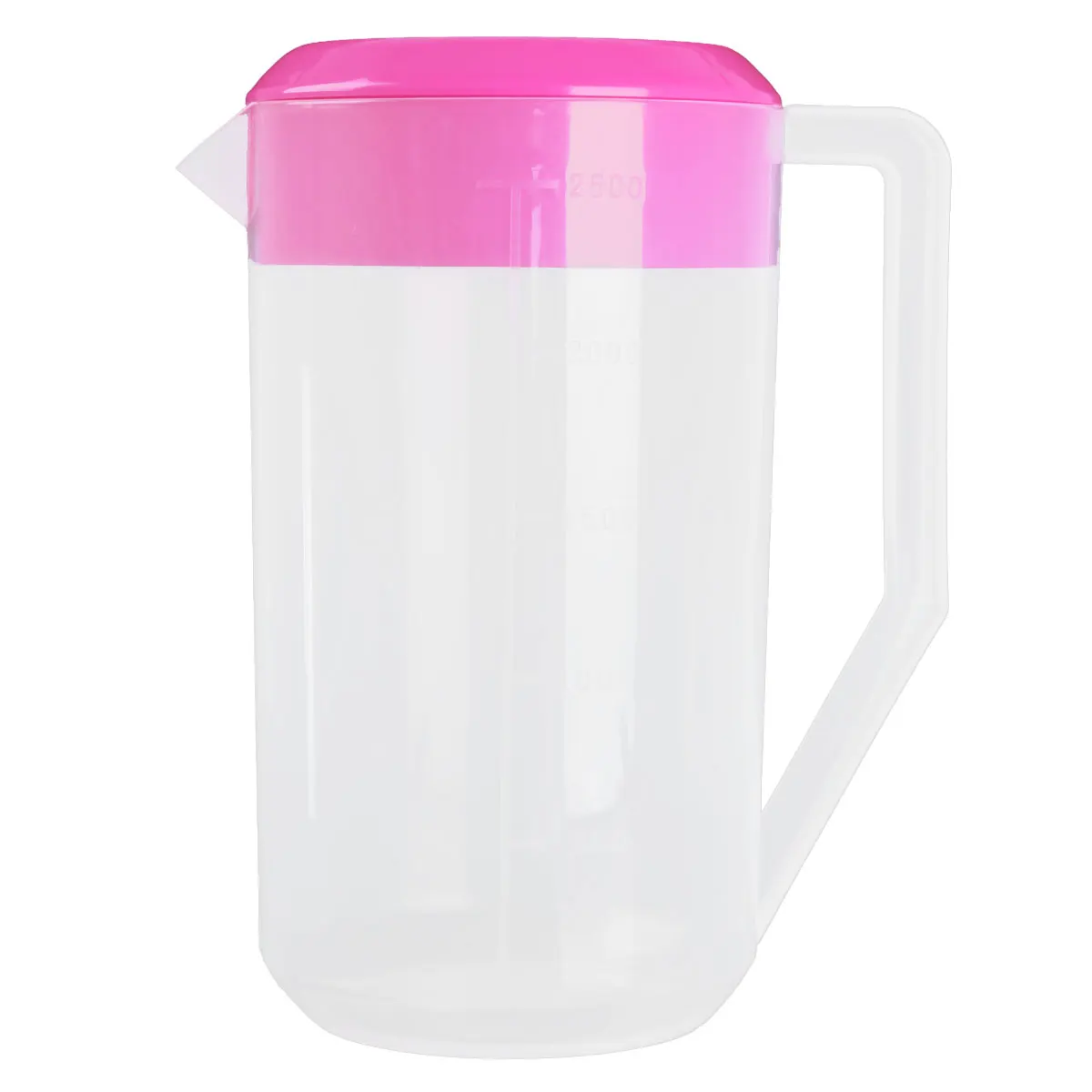 Большой пищевой пластиковый кувшин для воды Прозрачный кувшин для холодной воды с крышкой Герметичная питьевая вода для льда чай сок - Цвет: Rose Red