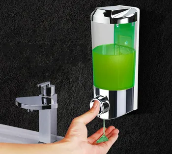 

Soap Dispenser Wall-mounted single-head soap dispenser manual double-head feeder shower gel hand sanitizer bottle bathroom