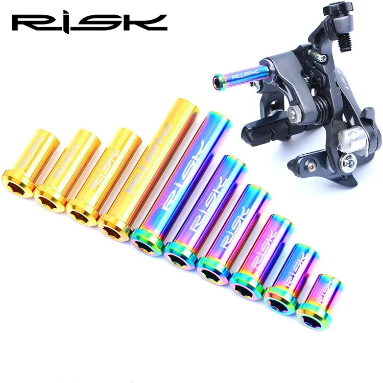

RISK Riad Bike Brake Caliper Nuts Titanium M6 Bicycle Brake Caliper Bolts With Gasket For SHIMANO 105 / ULTEGRA Bike Brake Parts