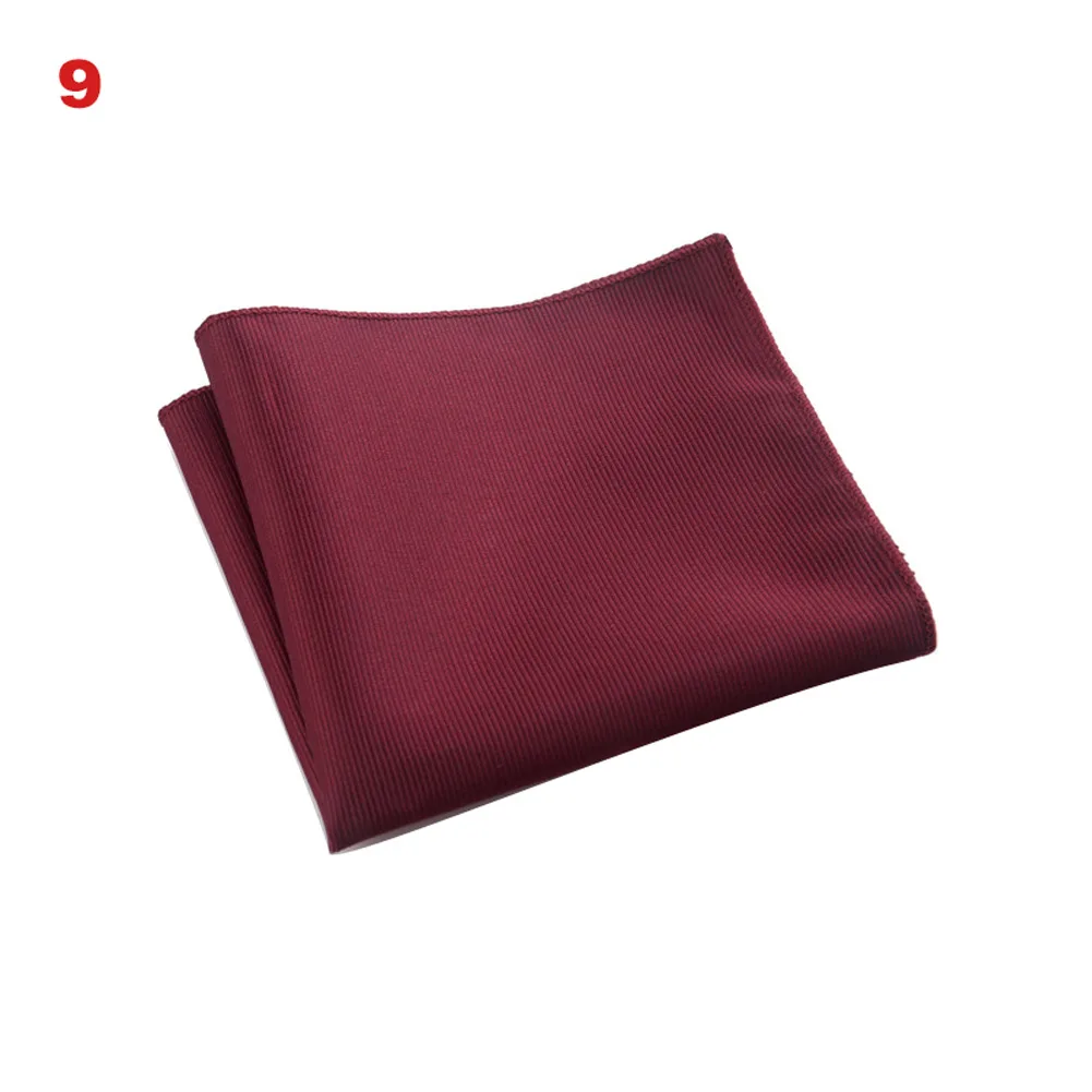 Men White Handkerchief Suit Pocket Towel Accessories Wedding Banquet Anniversary Commercial Black Red Blue - Цвет: 9