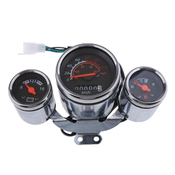 

80 Mph Motorcycle Speedometer Gauge Cluster 5 Pins Plug For 49/50/125/150cc Scooter Moped ATV Quad Etc Motorcycle Accessories