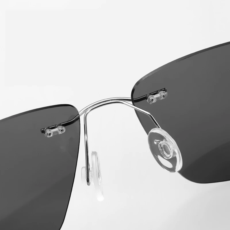 Летние солнцезащитные очки из титана, фирменный дизайн, ультра-светильник, мужской светильник, без рамки, авиация, фотохромизм, солнцезащитные очки, оправы