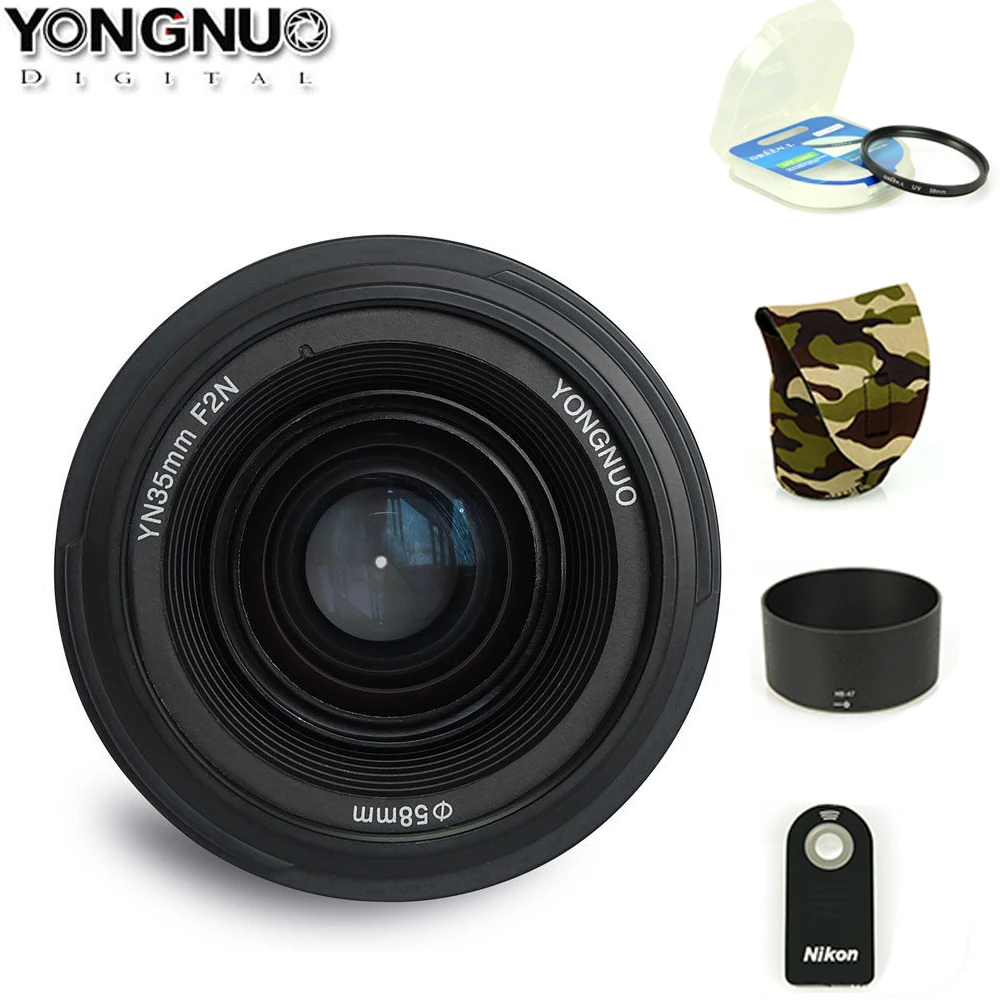 YONGNUO YN35mm F2.0 Wide angle AF/MF Fixed Focus Lens for Nikon F Mount