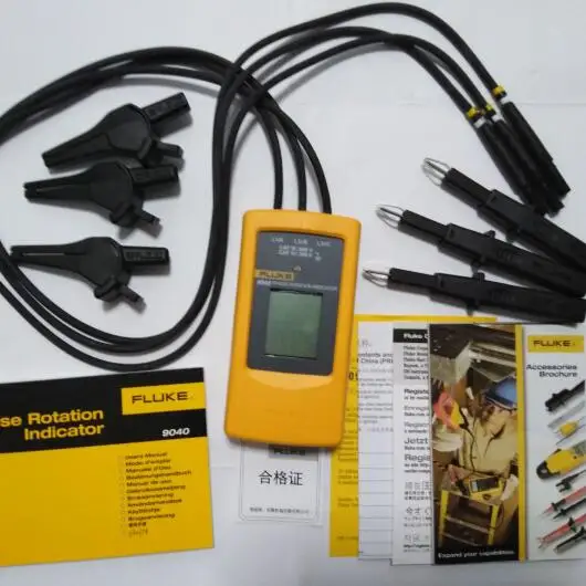 FLUKE 9040 F9040 цифровой индикатор вращения фазы тестер метр 40-700 в, 15-600 Гц