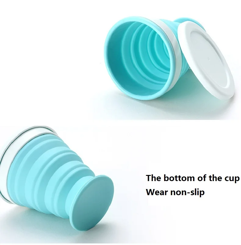Портативные силиконовые выдвижные складывающиеся чашки телескопические складные кофейные чашки наружная чашка для воды многоцветный