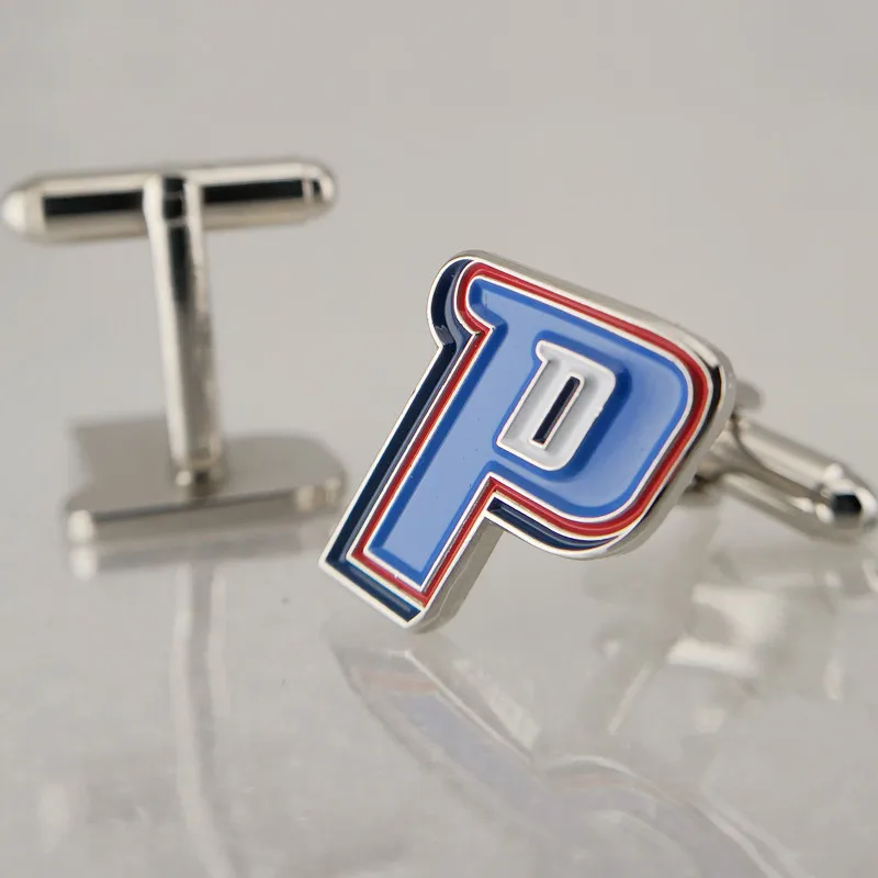 Запонки Dallas_Mavericks Denver_Nuggets Detroit_Pistons Houston_Rockets los_angeles_clippers Los_Angeles_Lakers - Окраска металла: Detroit Pistons