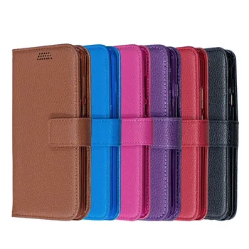 

10pcs/lot Wallet PU Leather Case For Samsung S9 Plus S10 Plus S10E Lychee Grain Flip Protector Phone Cover