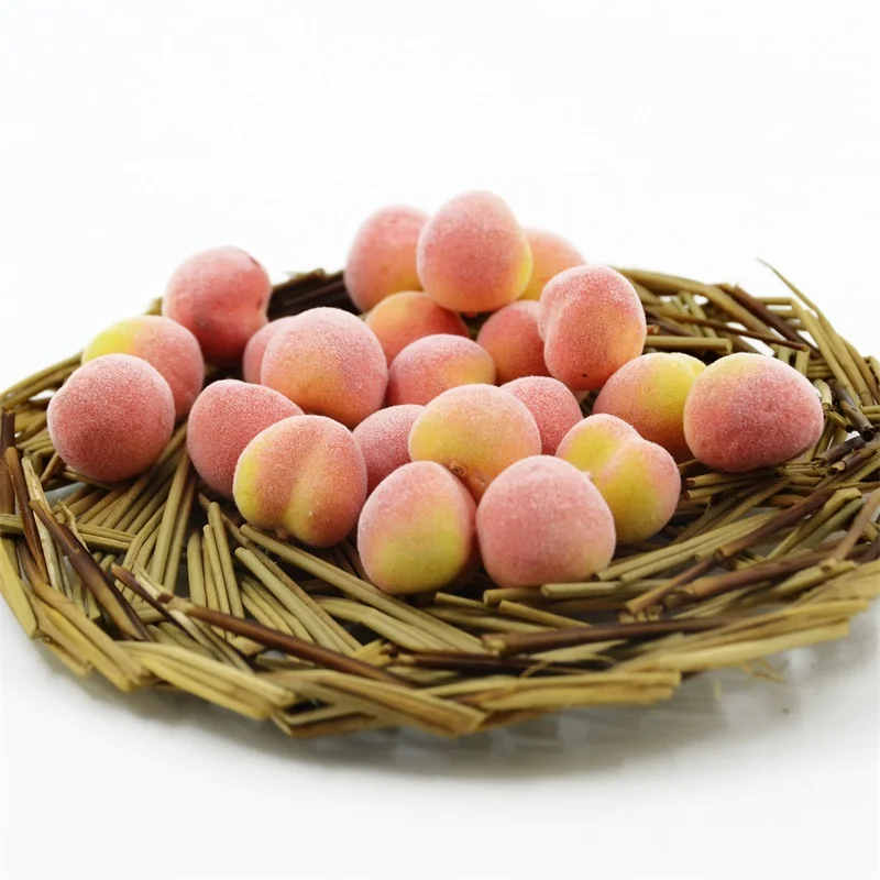 Artificial Mini Peaches 20Pcs Plastic Fruit Christmas Decoration