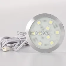 3 шт./лот Красный Зеленый Синий Красный Янтарный круглый светодиодный кухонный светильник 12В DC 9 светодиодов 5050SMD супер тонкий и яркий для шкафа светильник ing