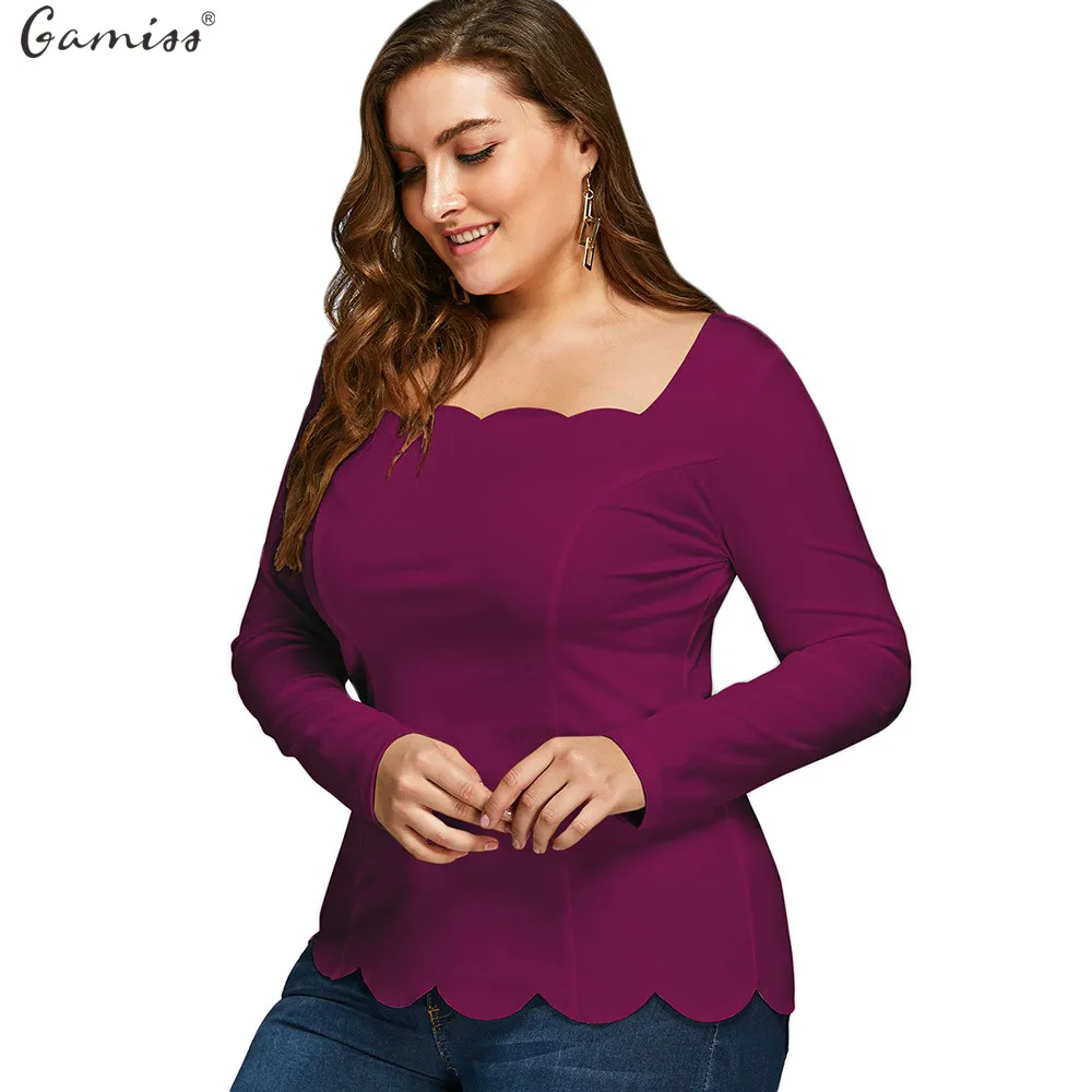 plus size scalloped top