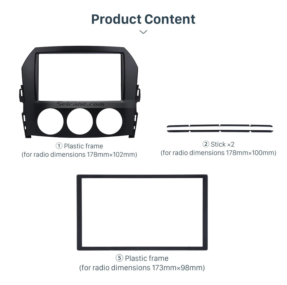 Seicane 2 DIN монтаж клетка Даш Комплект автомобилей Радио Фризовая для Mazda MX-5 объемного dvd-плеер Панель отделка рамка