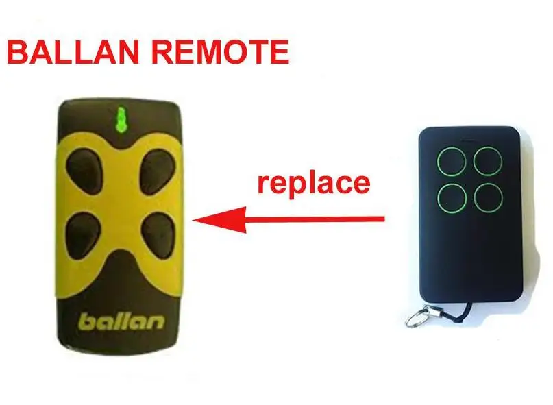 2X Free shipping BALLAN FM404B, 4013, FM404 (FM) Replacement Cloning Remote Control high quality for ballan fm404b 4013 fm404 fm self learning compatible garage door cloning remote control free shipping