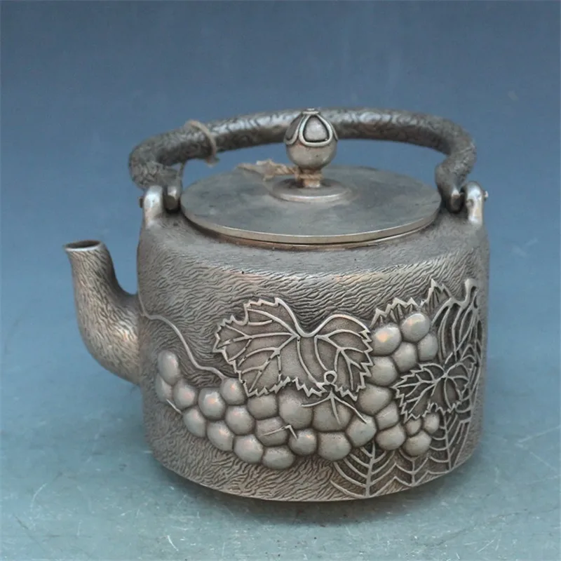 antique antiques chinese brass Carve flower teapotin Teapots from Home