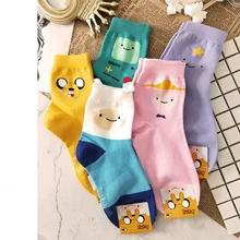 Смешанные милые носки с героями мультфильмов; 10 пар/партия;