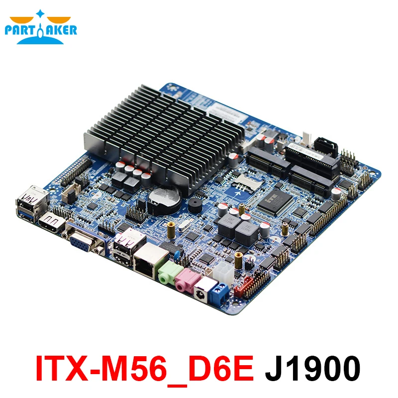ITX M56_D6E материнская плата 6 * COM Celeron J1900 безвентиляторная тонкая мини itx с