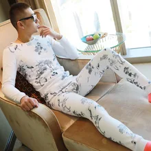 Для мужчин теплый комплект нижнего белья толщиной шею молодежи Для мужчин комплекты термобелья термо белье Для мужчин Костюмы кальсоны